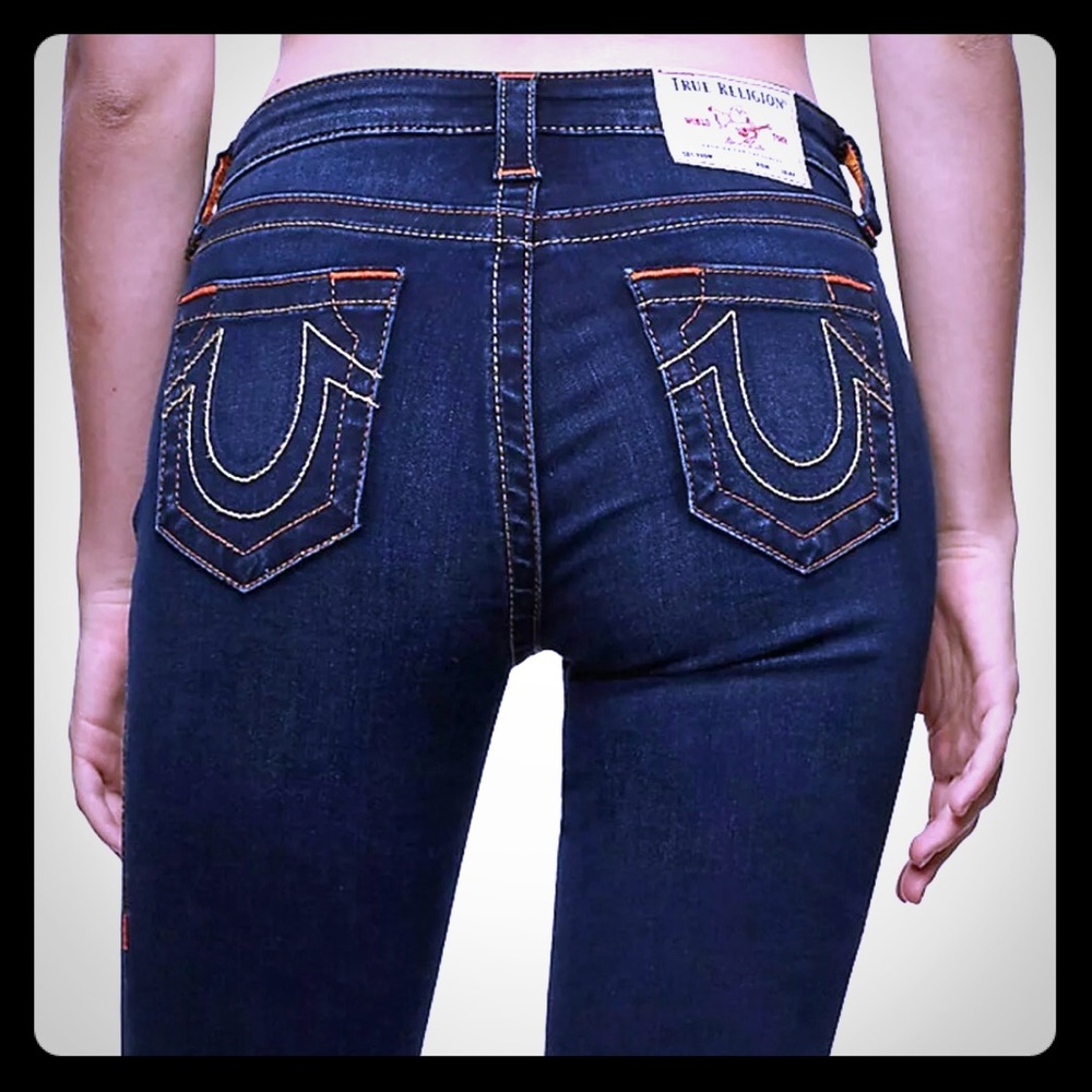 β¬ββ₯True Religion World Tour Dark Jeans size 28π¦πΈ - Picture 1 of 7